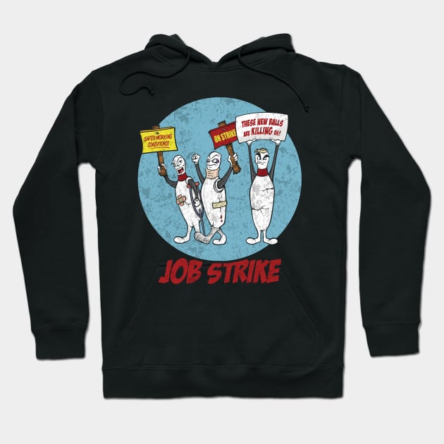 Bowling Job Strike Comics Hoodie by TEEWEB